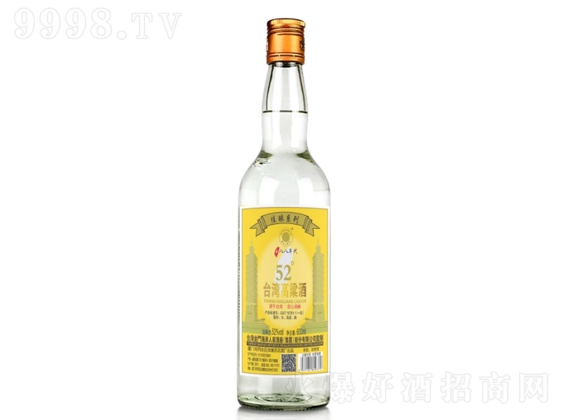 八八年代臺灣高粱酒 濃香型白酒【52° 600ml】