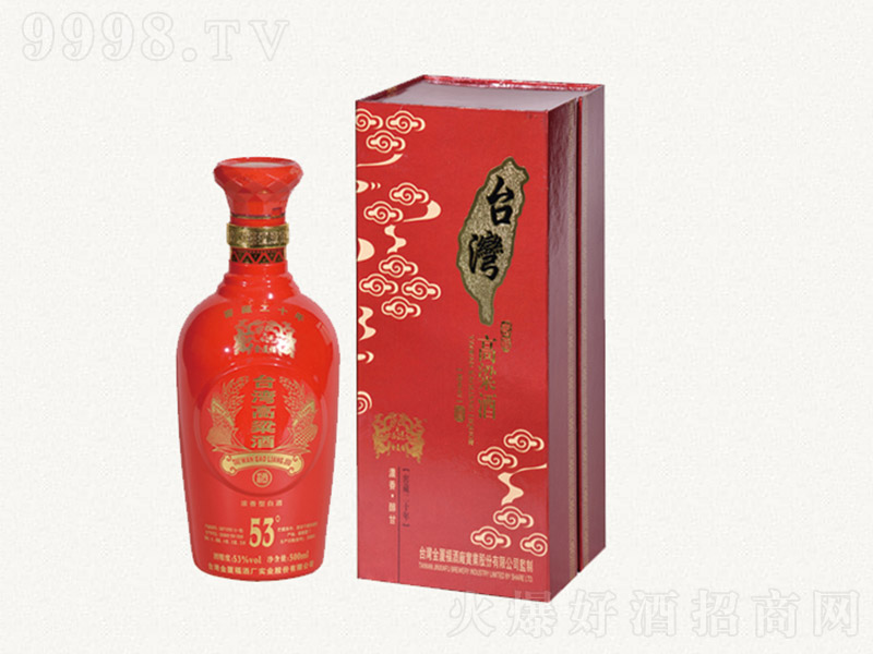 金夏福臺灣高梁酒扁瓶窖藏20 濃香型白酒【53° 500ml】