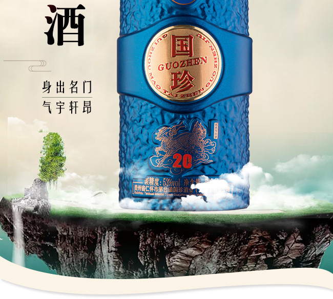 國珍酒20 53度500ml醬香型白酒