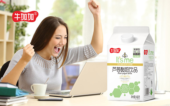 牛加加蘆薈酸奶飲品458克