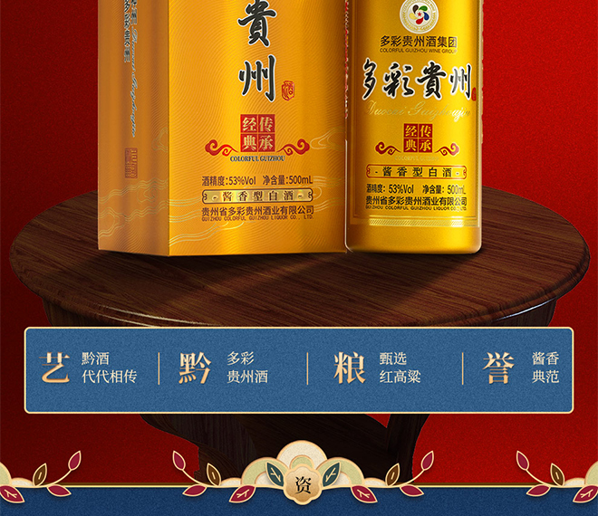多彩貴州酒傳承經(jīng)典 醬香型【53° 500ml】