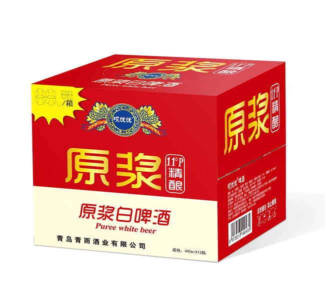 哎優(yōu)優(yōu)原漿精釀白啤酒【11° 490ml×12瓶】